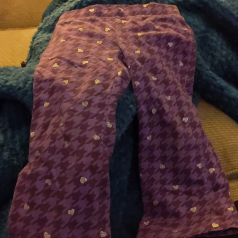 Purple heart pants girls 2T